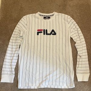 FILA Pinstripe long sleeve Shirt Vintage